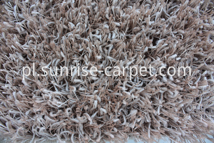 Polyester Two yarn mix Shaggy Rug plain color